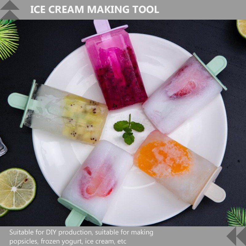 6 Grids Ice Cream Mold Ice Cream Making Tool Mold (Light Green) gallery