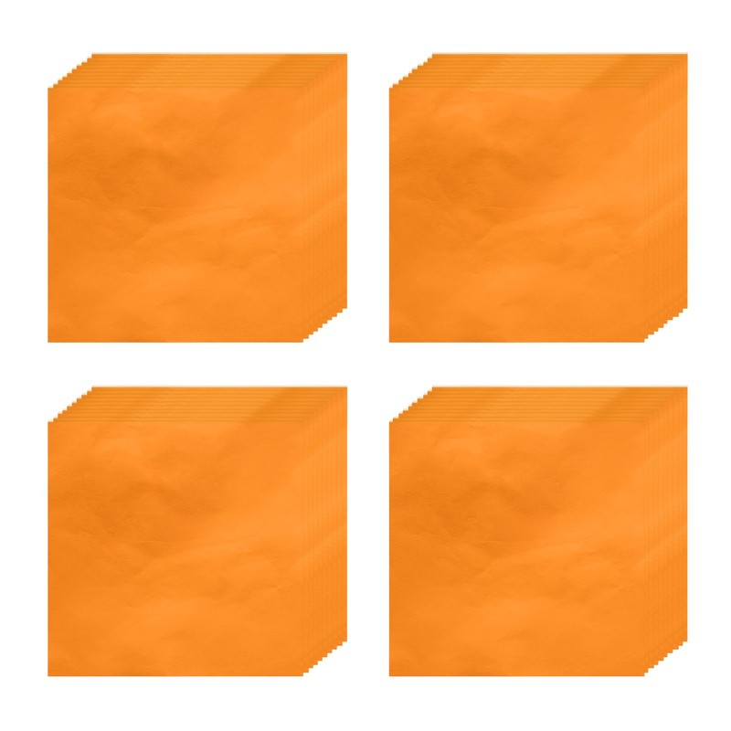 100pcs Candy Foil Wrappers,6"x6" Chocolate Bar Wrappers(Orange,Glossy Finish)