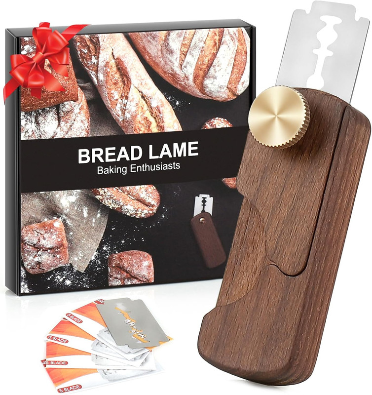 Magnetic Wooden Bread Lame Dough Scoring Tool,Hand Crafted Sourdough Lame Sco…