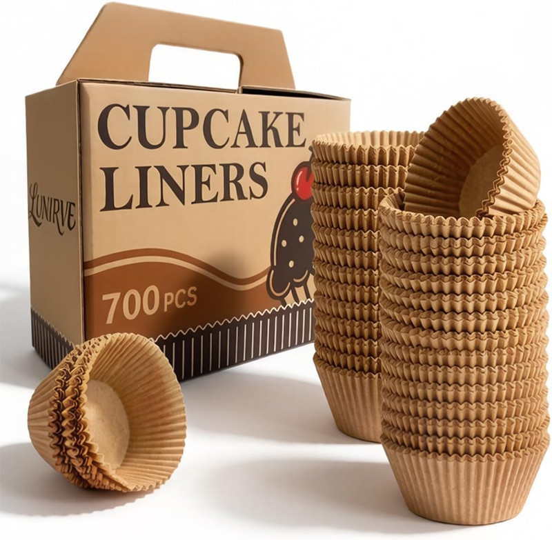 700 Count Standard Cupcake Liners for Baking, Paper Muffin Liners Non-Stick Grea