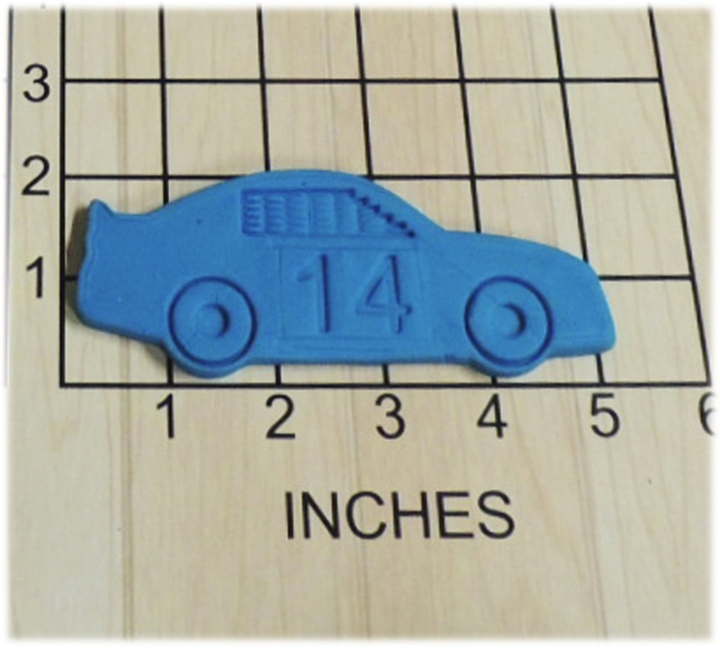 Race Car with Changeable Number Set Cookie Cutter fits with NASCAR theme #1191