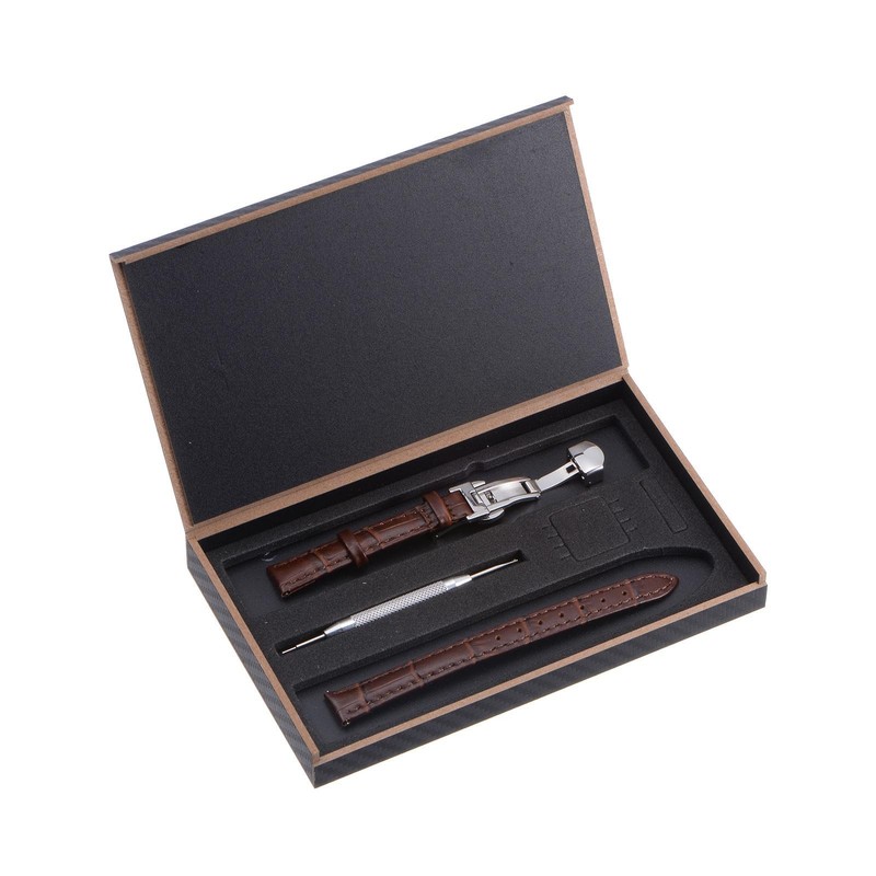 Watch Buckle Distribution Strap 12mm Leather Brown Strap gallery