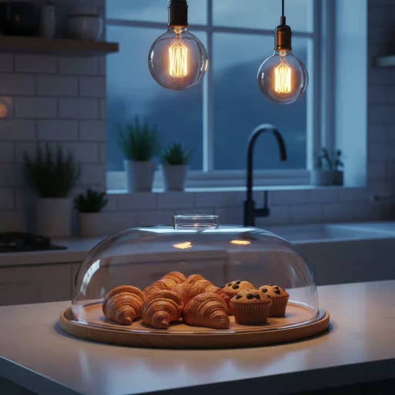 Wooden Cake 2-in-1 Lid-in-1 Use Cake Do-It-Yourself Stand Easy to Clean gallery