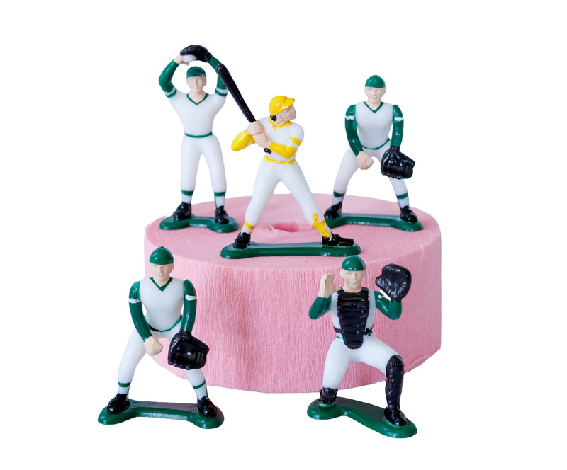 VTG 1981 Wilton Baseball Players Set of 5 Cake Toppers Boys Sport Party Favors