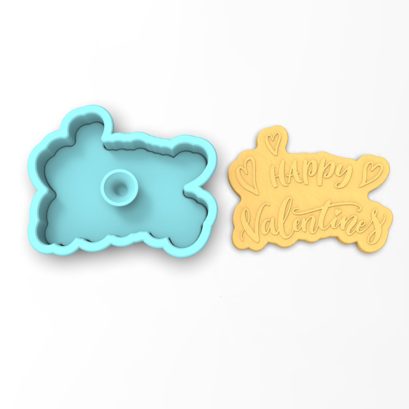 Happy Valentine's Cookie Cutter & Stamp 1 | Valentine's Day Love Cupid February gallery