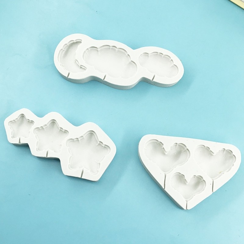 Durable Heat Resistant Silicon Star Heart Cloud Molds For Professional Home gallery