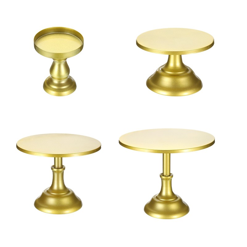 4pcs Metal Cake Stands 3/8/10/12 Inch Dessert Table Display Set, Gold
