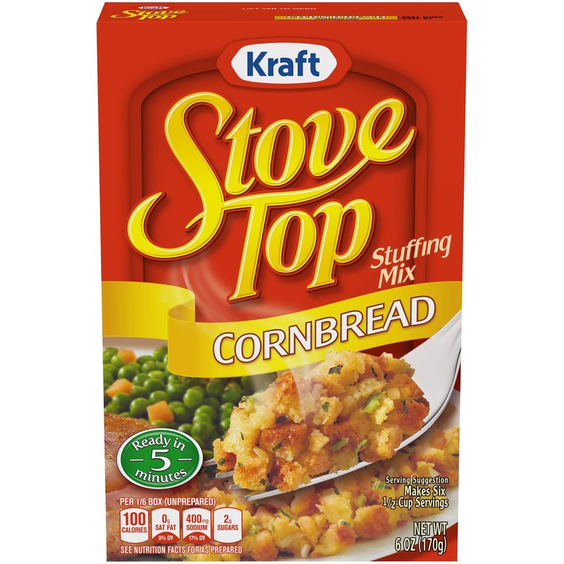 Stove Top Cornbread Stuffing Mix (6 oz Boxes, Pack of 12) 6 Ounce (Pack