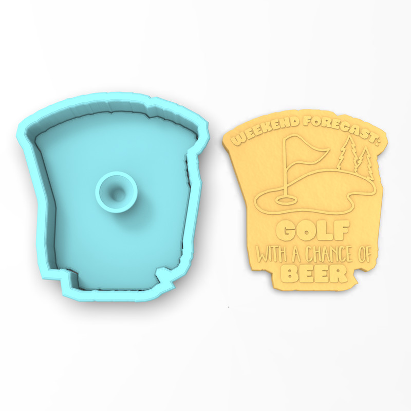 Golf Cookie Cutter & Stamp | Golf Cart Father's Day Bogey Sport Mother's Day PGA gallery