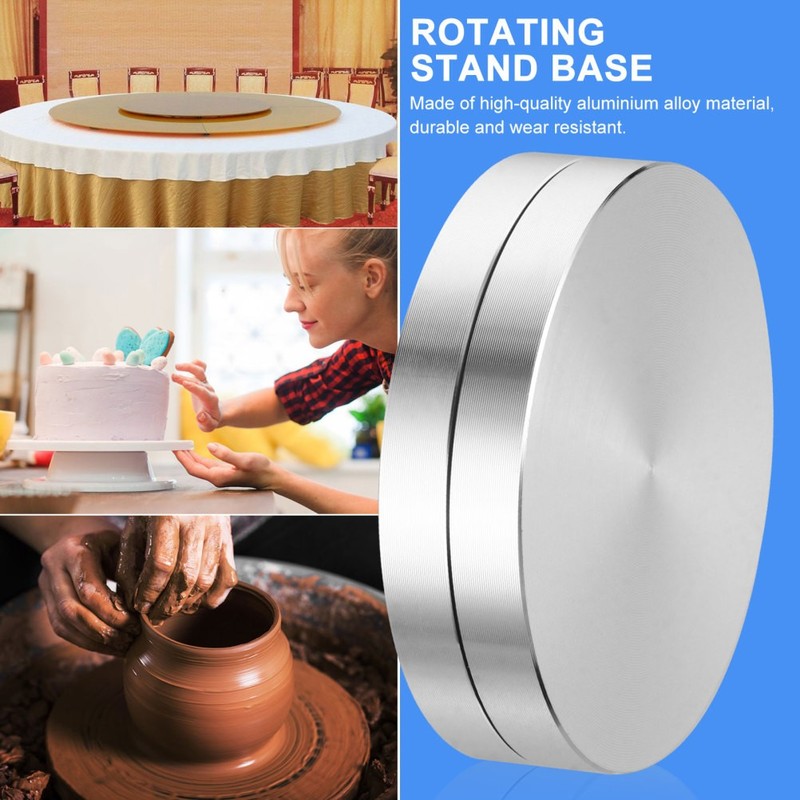 1pc Cake Baking Tray Axle Turntable Aluminum Alloy Rotating Tray Stand Base gallery