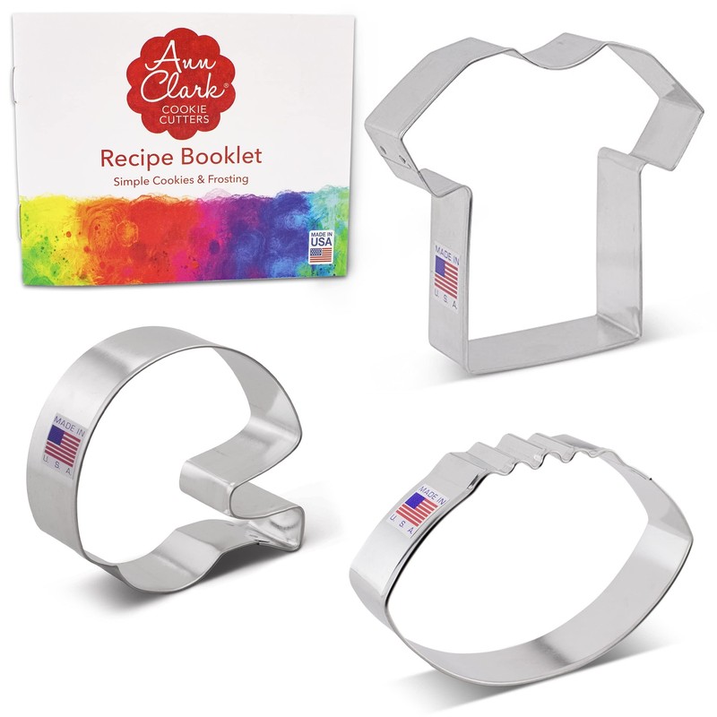 Football Cookie Cutters 3-Pc Set Football, Helmet, Jersey gallery