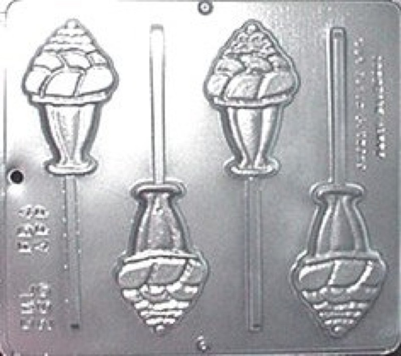 Ice Cream Sundae Lollipop Chocolate Candy Mold 260 NEW gallery