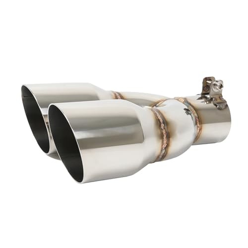 2.5" Dual Exhaust Tip - 2.5" Inlet 3.5" Outlet 10" Overall Length 2.5*3.5*10 gallery