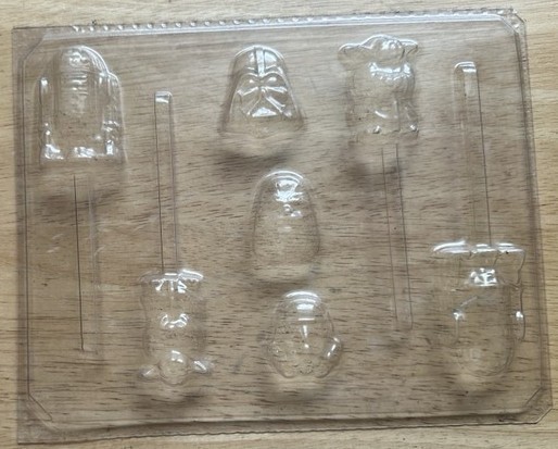 Lot of 12 Plastic Chocolate Molds: Star Wars, Birthday, Mother's Day & more gallery