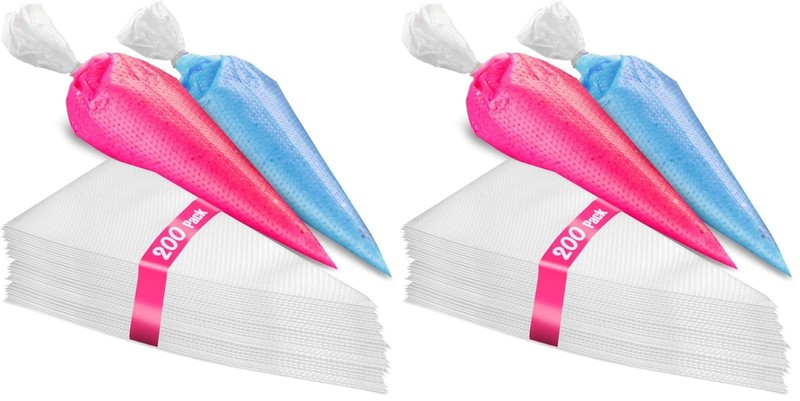 200 Anti-Burst 12" Tipless Icing Piping Bags - Durable Frosting & Decorating Too gallery