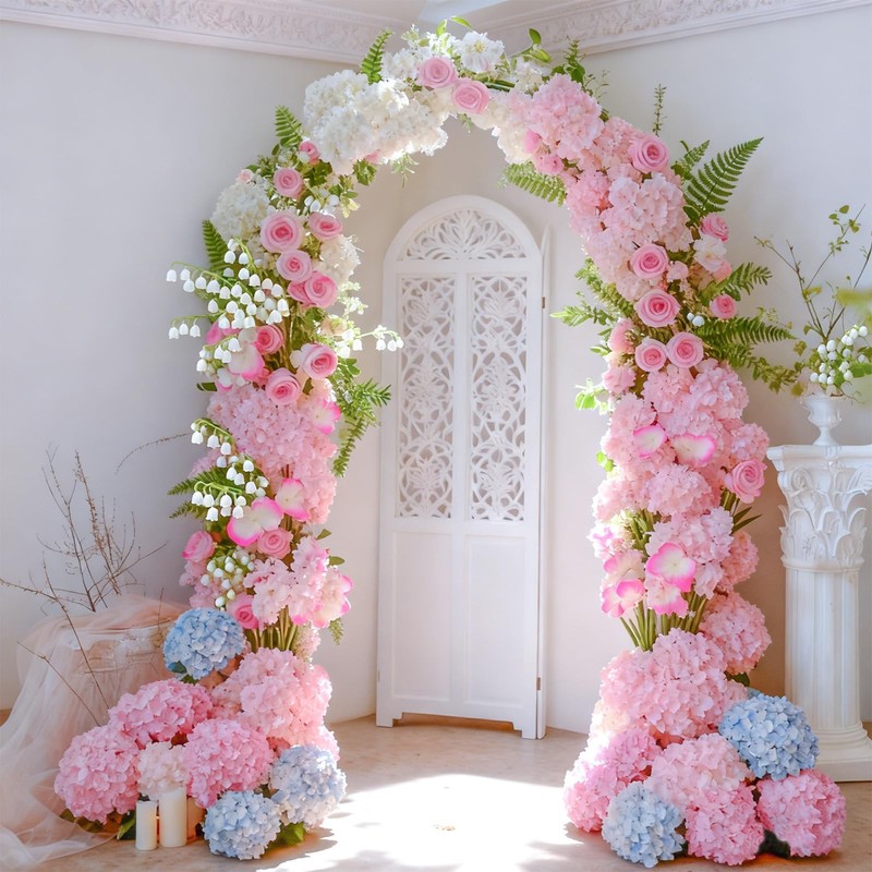 Cherica 100 Pcs Faux Pink Hydrangea Artificial Flowers Bulk Fake Silk Hydrangea gallery