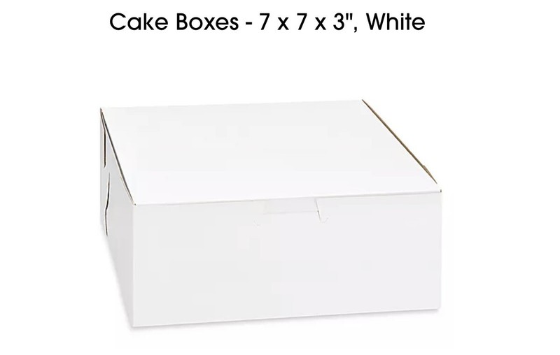 lot 250 uline cake boxes s-16811 Cake Boxes – 7”x 7”x 3″, White
