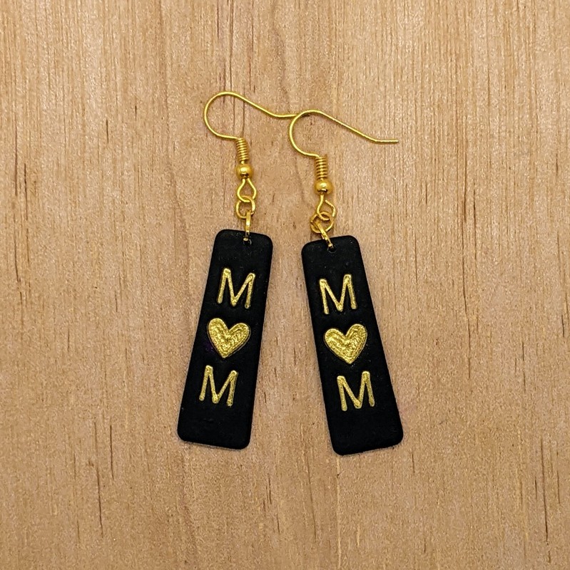 Mom with Heart Stamp: Ideal for Cookies, Ceramics, Pottery, Polymer Clay & More gallery