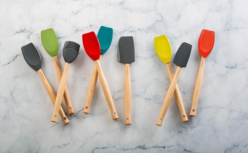 Stoneware & Silicone Utensil Cro Set, Shallot gallery