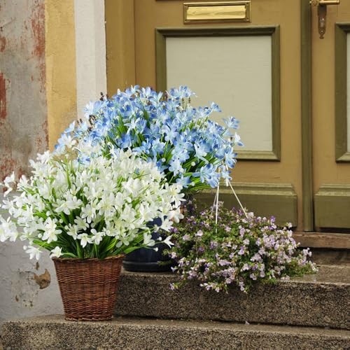 Bundles Artificial Daffodils Flowers, Fake Artificial Greenery UV 4 White gallery