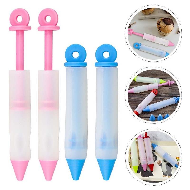 4 Pcs Silicone Cake Decorating Pen Chocolate Pen Baking Tool gallery