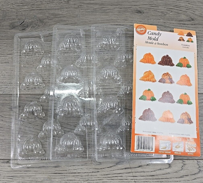 Candy Chocolate Plastic Mold Lot - Christmas, Fall, Ducks, Trains - 13 Pieces gallery
