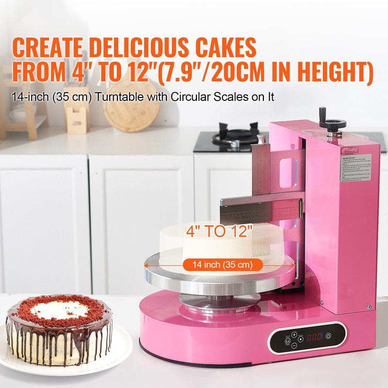 Uimoso Pink Cake Decorating Tool for Frosting and Spreading 4"-12" Cakes gallery