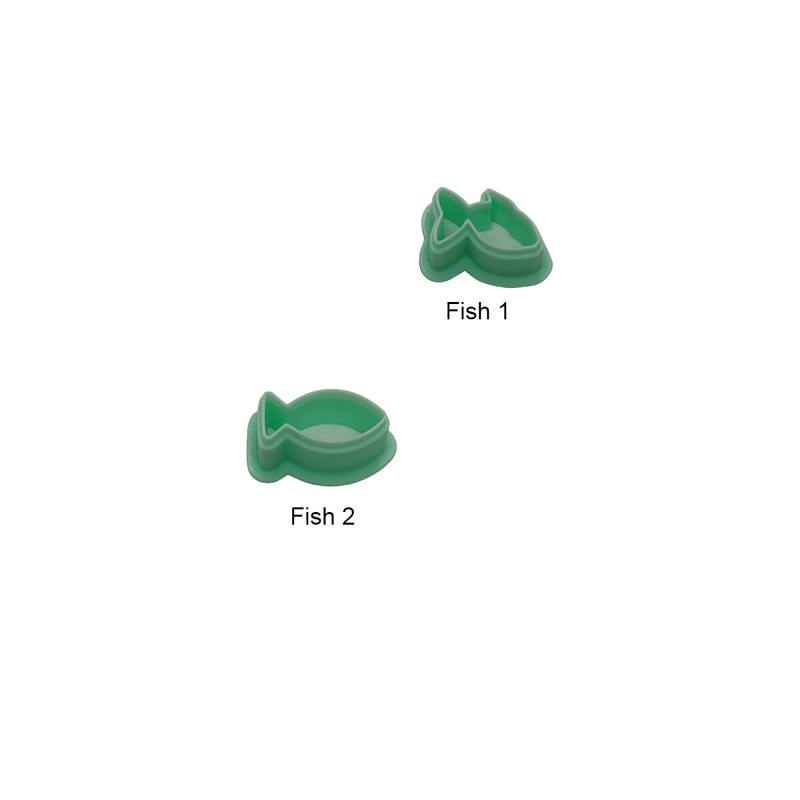 Fish Cutters, Polymer Clay, Cookie, Fondant, Cutting Tools, 2 Cutter Options gallery