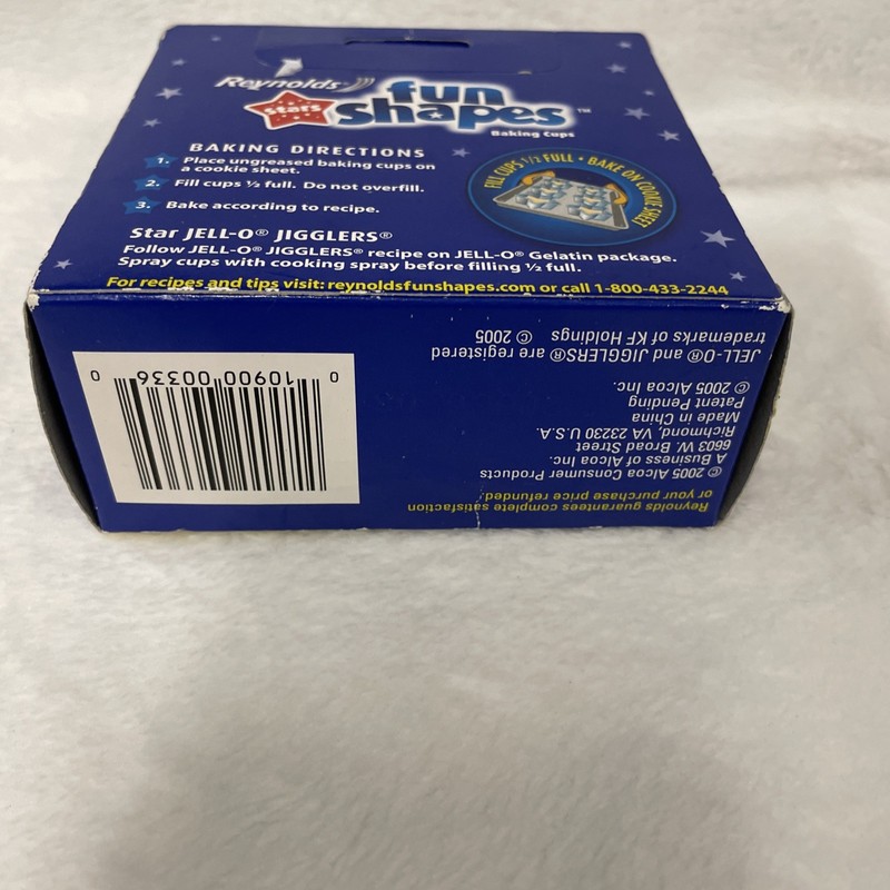 STARS Pie Cup Cakes 2005 Alcoa Reynolds Aluminum Fun Shapes 24 Foil Baking NEW gallery