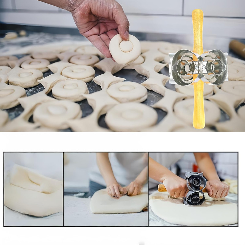 Donut Cutter with Hole Doughnut Cutter Pastry Lattice Roller Cutter Donut Maker gallery