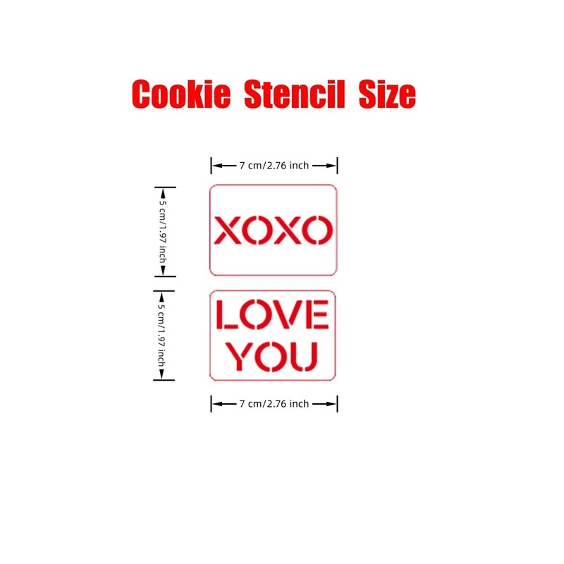 Conversation Hearts Valentine Love Cookie Stencils 32 PCS Letter Phrase gallery