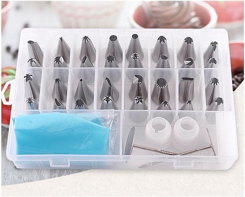 39PCS Piping Bags & Tips Set W/ Storage Case Icing Tips Large Piping Nozzles gallery