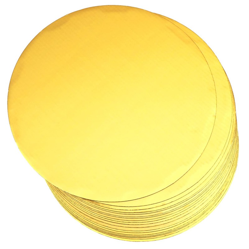 40 PCS Gold Cake Boards 6 Inch Round Base Food-Grade Cardboard Plate Circle