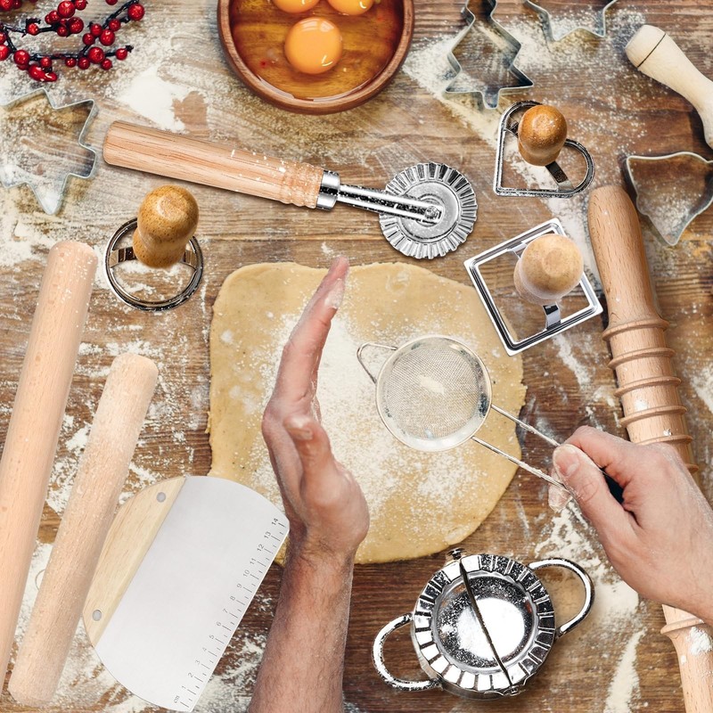 14 Pieces Pasta Making Tools Set, Ravioli Mold Set, Ravioli Maker with Roller... gallery