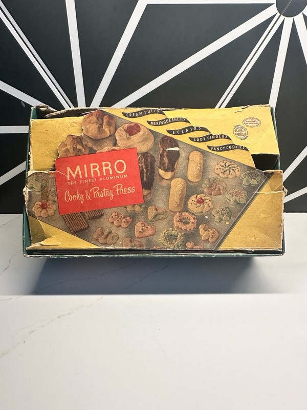 Mirro Vintage Cooky-Pastry Press In Box Full Set Retro
