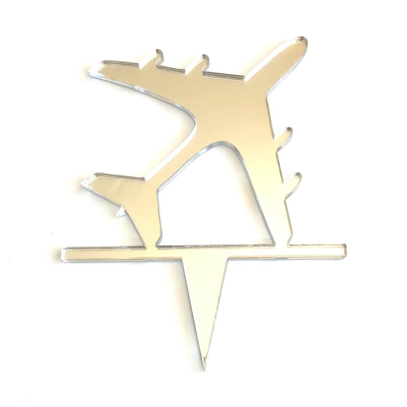 Aeroplane Shaped Cake & Cupcake Toppers, Many Colours & Sizes, Plain or Engraved gallery