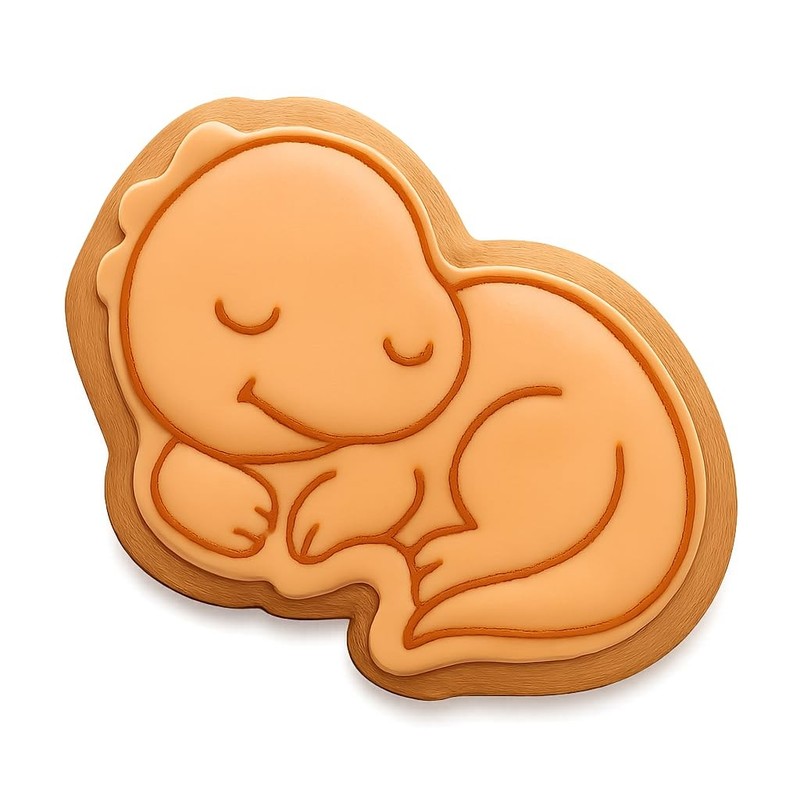 Sleeping T-Rex Cookie Cutter & Stamp - 4x3 Fun Kitchen Baking gallery