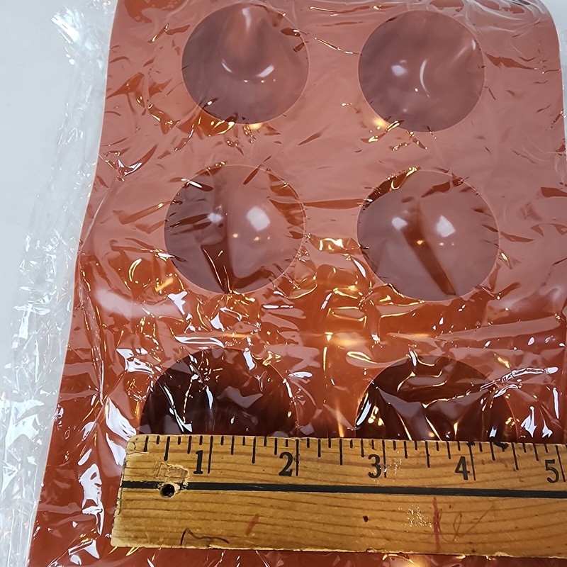5 Piece Large Semi Sphere Silicone Mousse Mold Set 8-Cavity Brown Baking Domes gallery