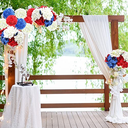36 Pieces Hydrangea Flowers 4th of July Fake Full Hydrangea Multi Color gallery