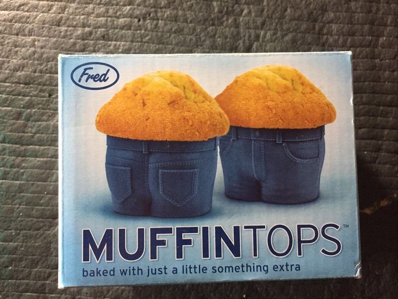 Set Of 4 Muffin-Tops Cupcake Muffin Molds Silicone Baking Cups Novelty By Fred