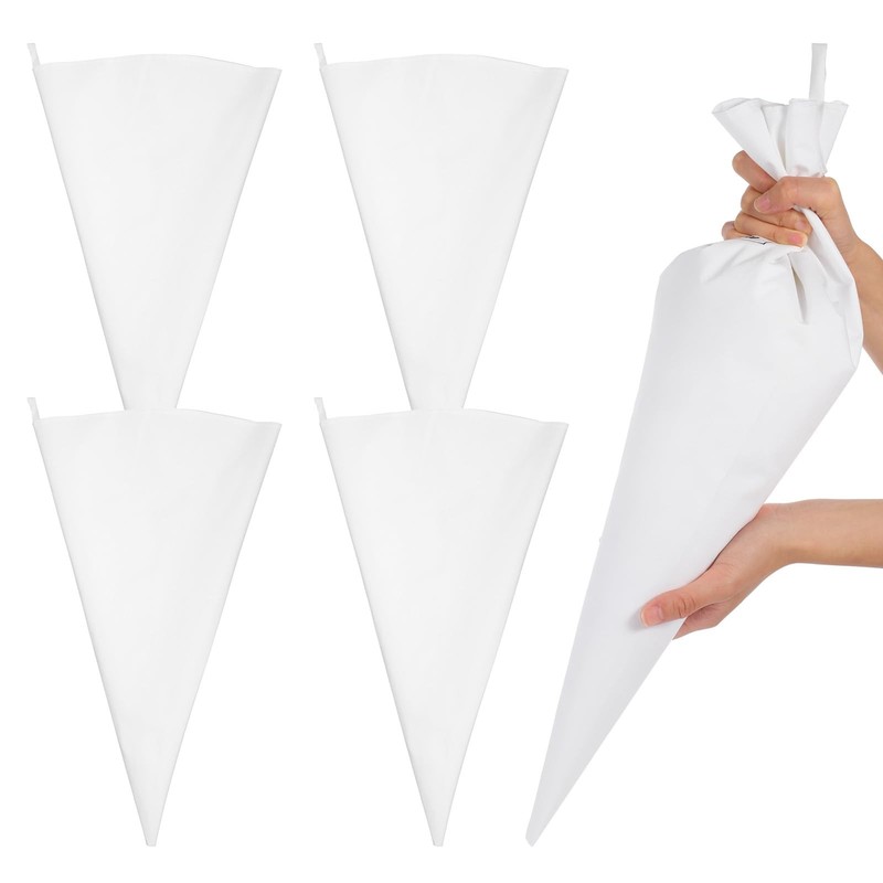 4 Pcs 24 Inch Reusable Pastry Bags Large Piping Bags Reusable Canvas Cake Dec…