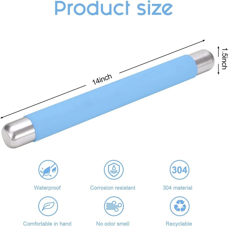 Rolling Pin Dough Roller for Baking with Thickened Non Stick Silicone Metal H... gallery