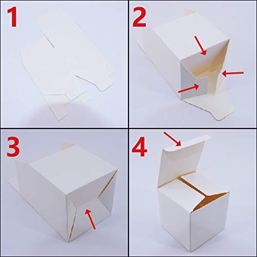 100 Pack White Paper Gift Boxes with Lids, 4 x 4 x 4 Inch Gift Wrapping white gallery