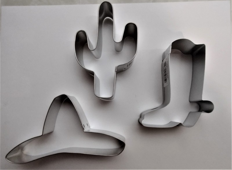 Cactus Cowboy Boot Sombrero Cookie Cutter Western 3 pc Set