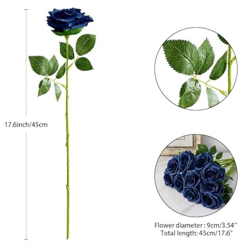 pcs Roses Artificial Flowers Bulk,Fake Roses Silk Flower with Stems 50 Purple gallery