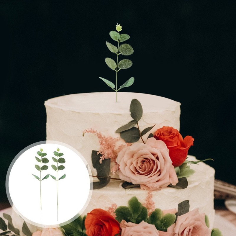 20 Pcs Birthday Cake Toppers Decorations Edible Leaves for Decorating gallery