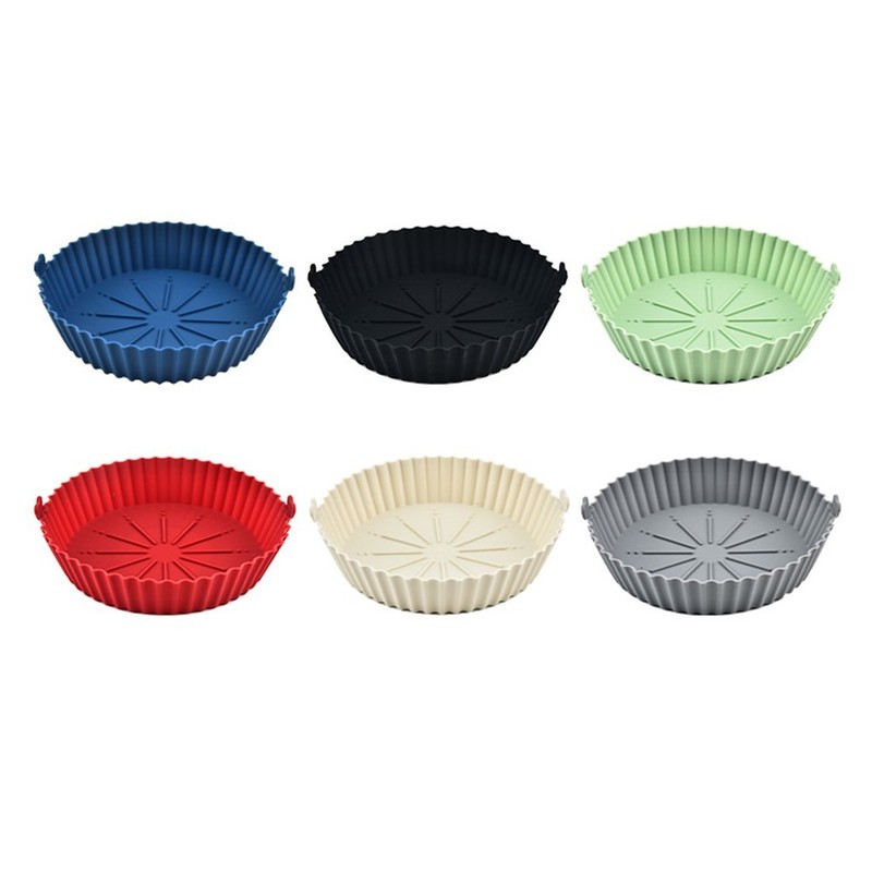 New Round Air Fryer Pot Baking Basket 21.5*5.5CM Air Fryer Accessories Grill Pan gallery