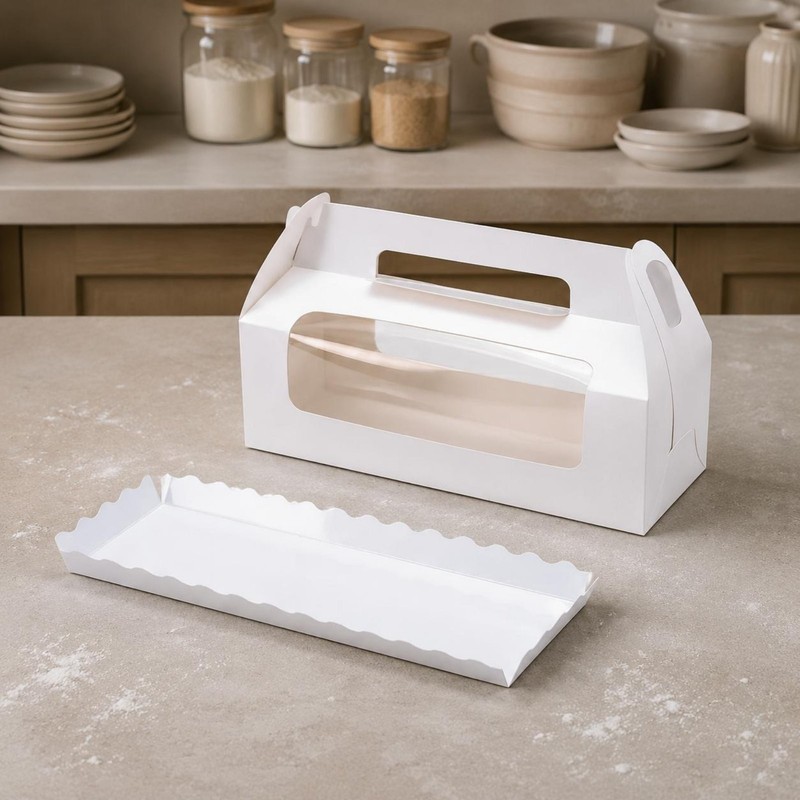 Roll Cake Container Personalized Print Cake Cake Container Easy to Carry gallery