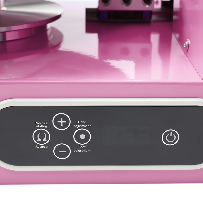 Pink Adjustable Cake Cream Spreading Machine W/ LCD 200W Cake Decorating Machine gallery