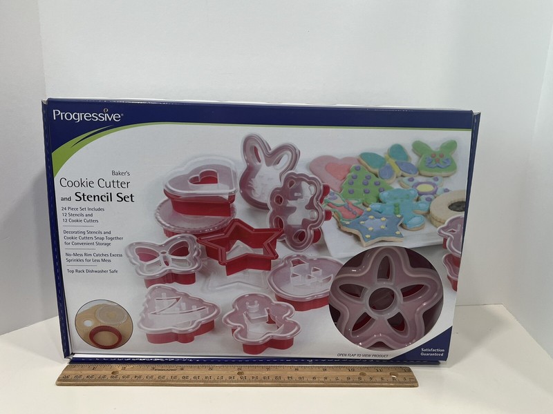 Progressive Baker’s Cookie Cutter and Stencil Set 24 pcs